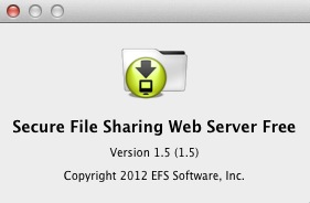 Secure File Sharing Web Server 1.5 : About window