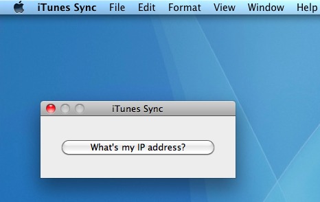 iTunes Sync 1.0 : Main window
