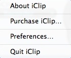 iClip 5.1 : Main Menu