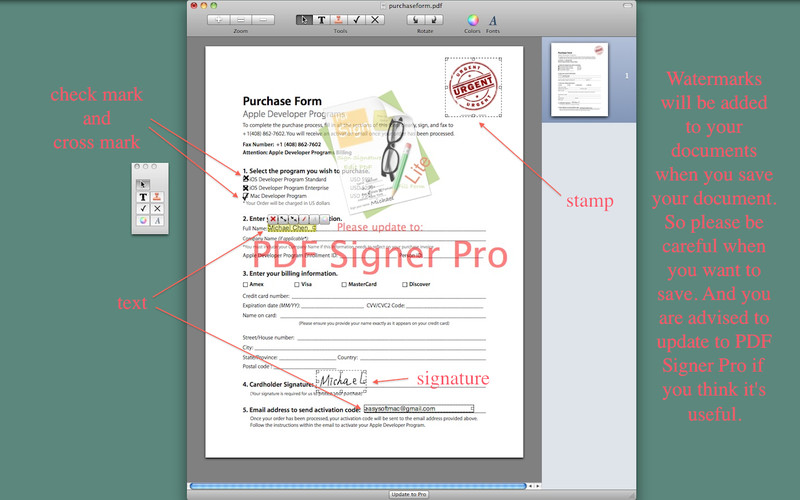 PDF Signer Lite 1.1 : PDF Signer Lite screenshot