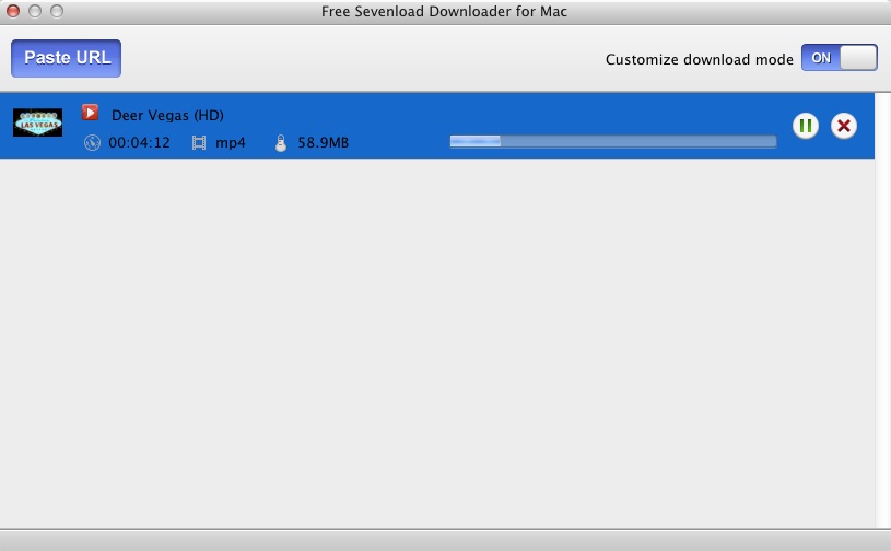 Free Sevenload Downloader for Mac 1.2 : Main window