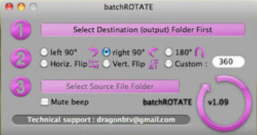 batchROTATE 1.0 : Main Window