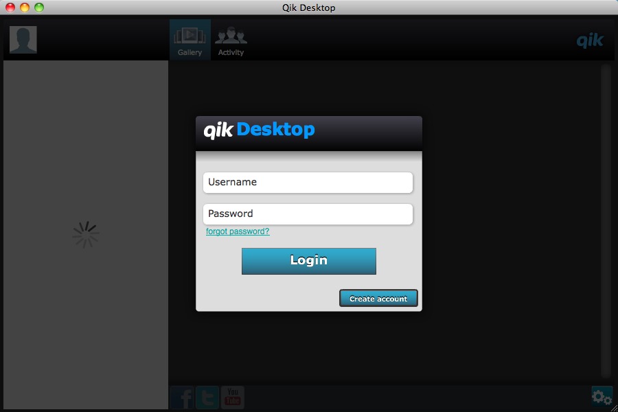 QikDesktop 1.2 : Main window