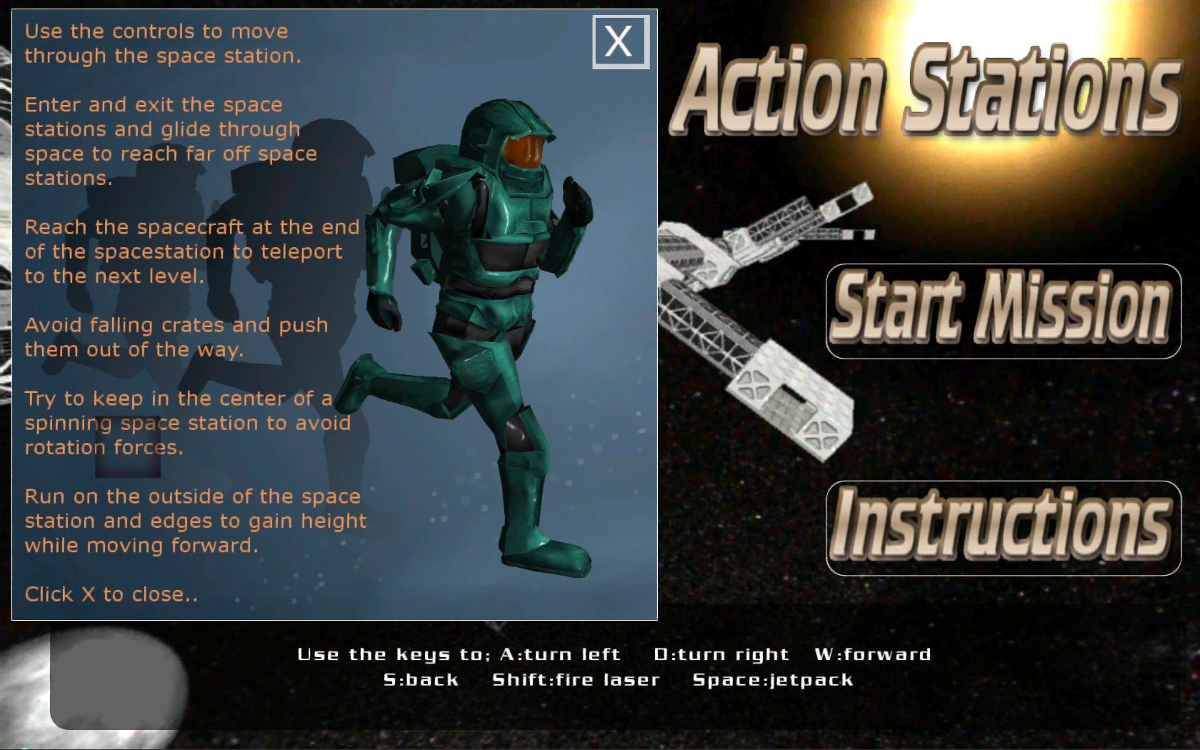 Action Stations 3D Space Mission 2.0 : How to play