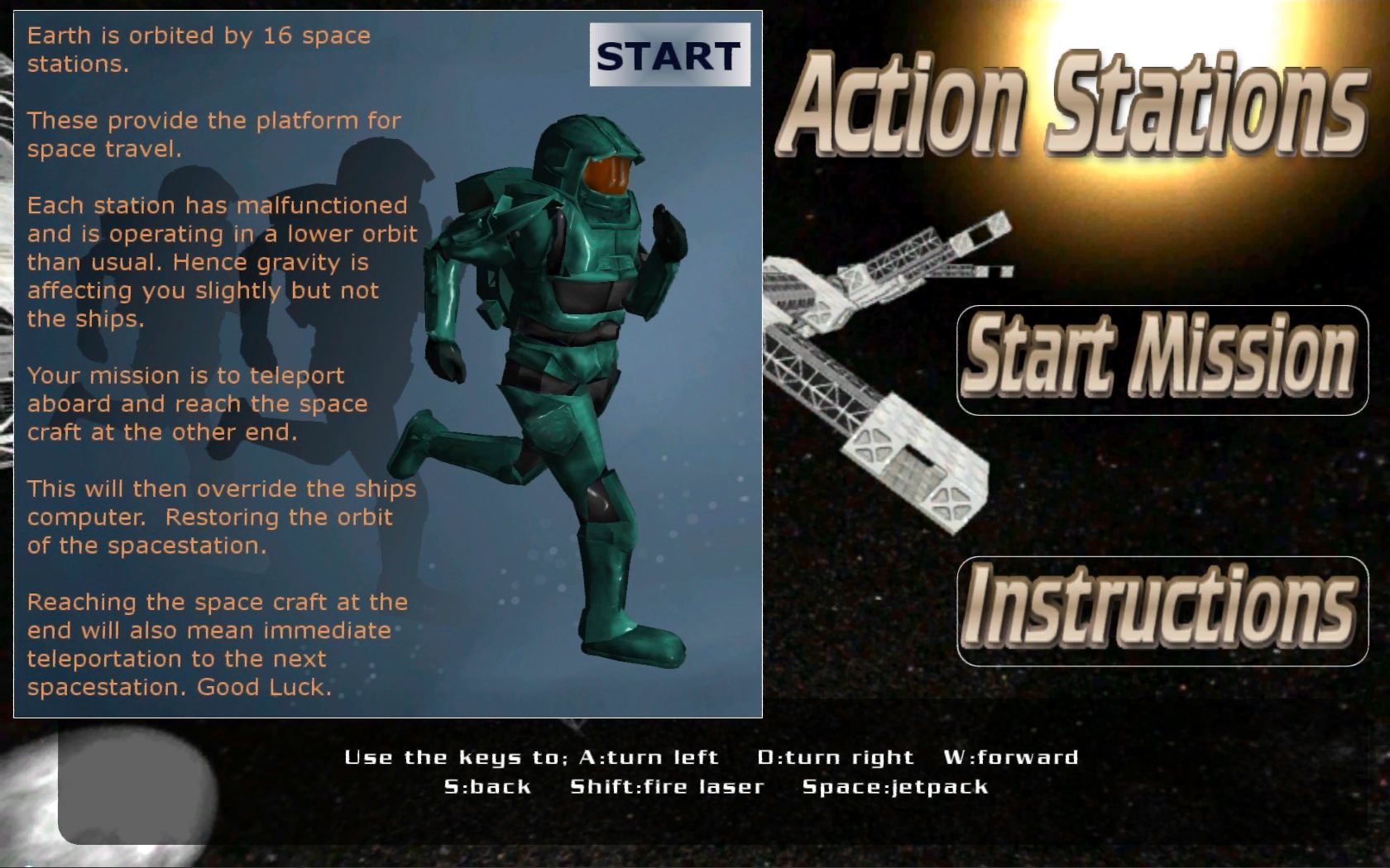 Action Stations 3D Space Mission 2.0 : Instructions