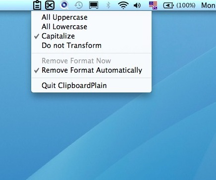 ClipboardPlain 1.0 : Main window
