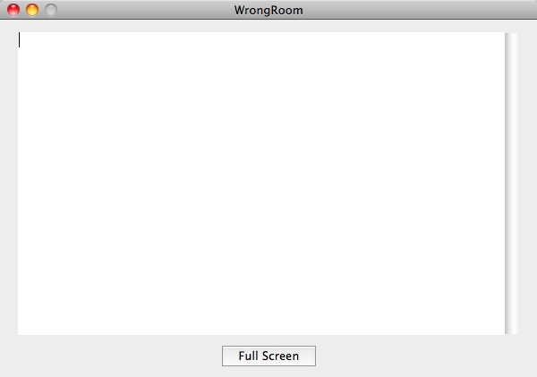 WrongRoom 1.5 beta : Main window