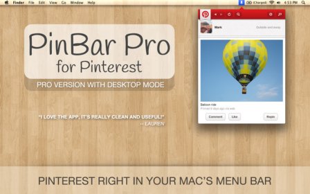 PinBar Pro for Pinterest screenshot