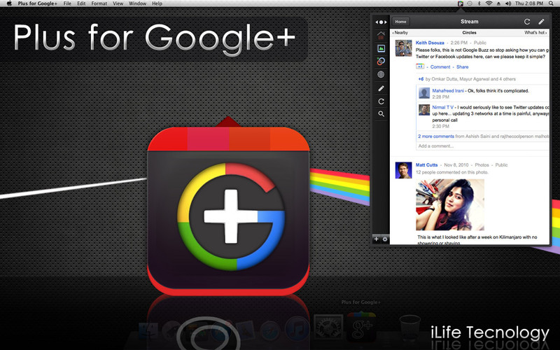 Plus for Google+ 1.0 : Main Window
