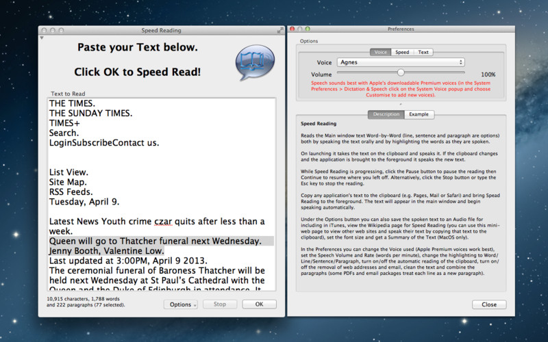 Speed Reading 1.1 : Speed Reading screenshot