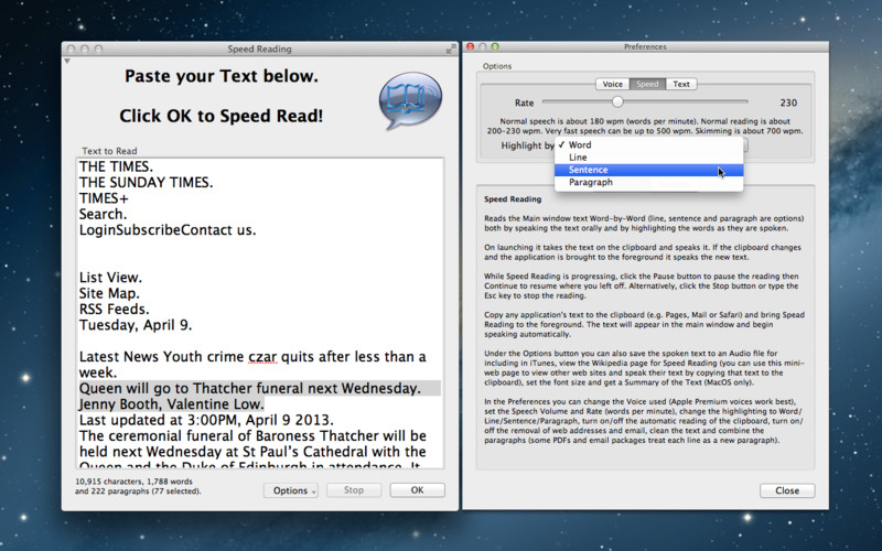 Speed Reading 1.1 : Speed Reading screenshot