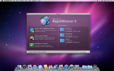 RapidWeaver screenshot