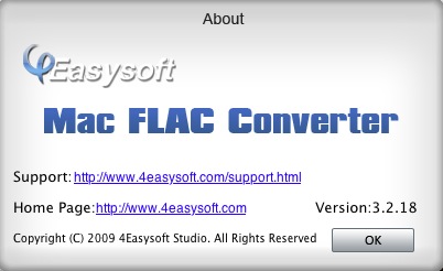 4Easysoft Mac FLAC Converter 3.2 : About window