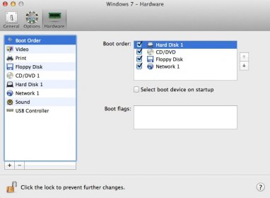 Virtual machine hardware configuration