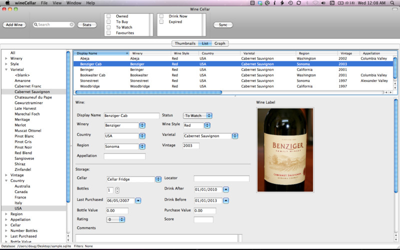 CadentWineCellar 2.2 : Cadent wineCellar screenshot
