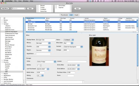 Cadent wineCellar screenshot