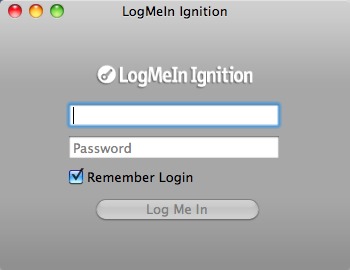 LogMeIn Ignition 1.3 : Login window