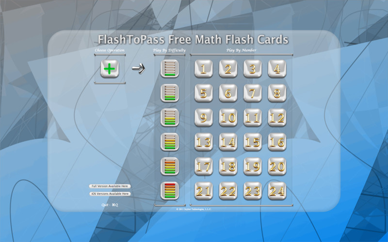 FlashToPass Free Math Flash Cards 1.1 : FlashToPass Free Math Flash Cards screenshot