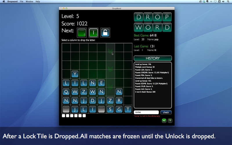 Dropword 1.0 : DropWord screenshot