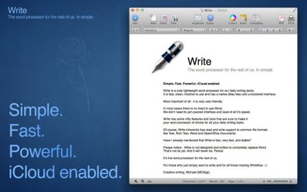 Write - The word processor for the rest of us. In simple. screenshot