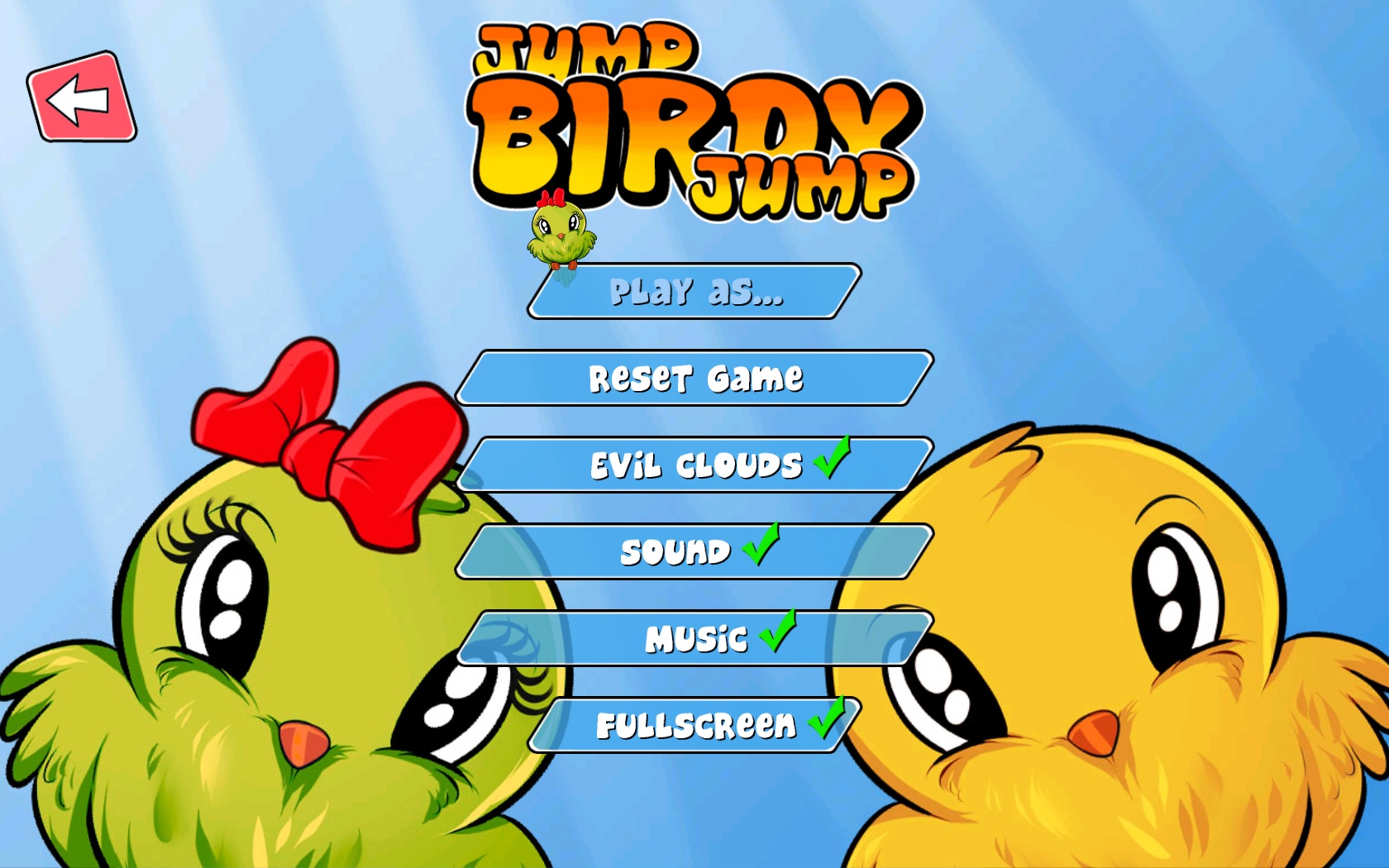 Jump Birdy Jump 1.3 : Options