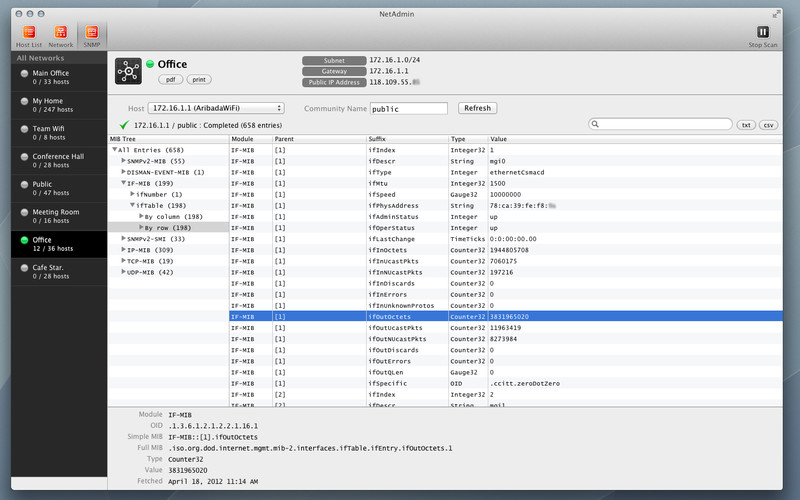 NetAdmin 1.0 : NetAdmin screenshot