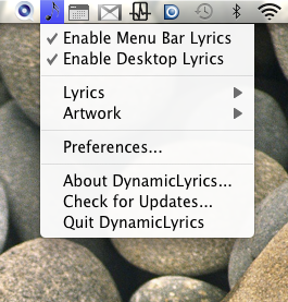 DynamicLyrics : Main window