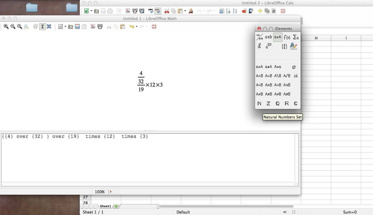 LibreOffice 4.0 : Math & Calc
