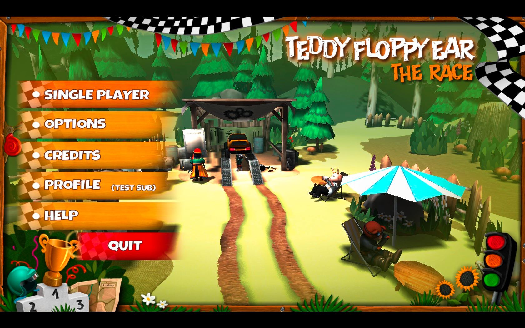 Teddy Floppy Ear: The Race 1.0 : Main menu