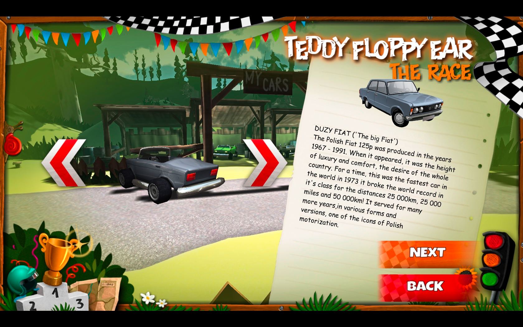 Teddy Floppy Ear: The Race 1.0 : Car selection