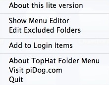 TopHat Folders Menu 1.2 : Options Menu