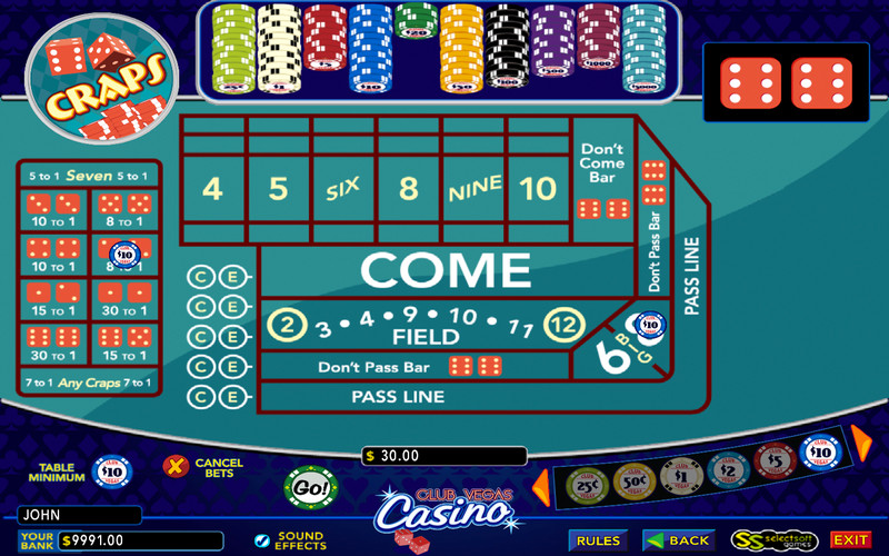 Club Vegas Casino : Main window