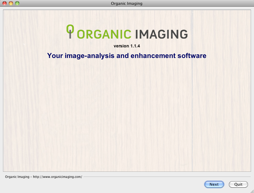 Organic Imaging 1.1 : Main View