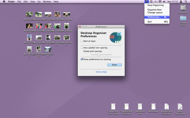 Desktop Organiser 1.1 : Desktop Organiser screenshot