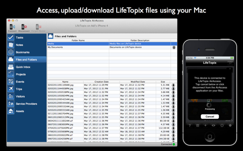 LifeTopix AirAccess 4.2 : LifeTopix AirAccess screenshot