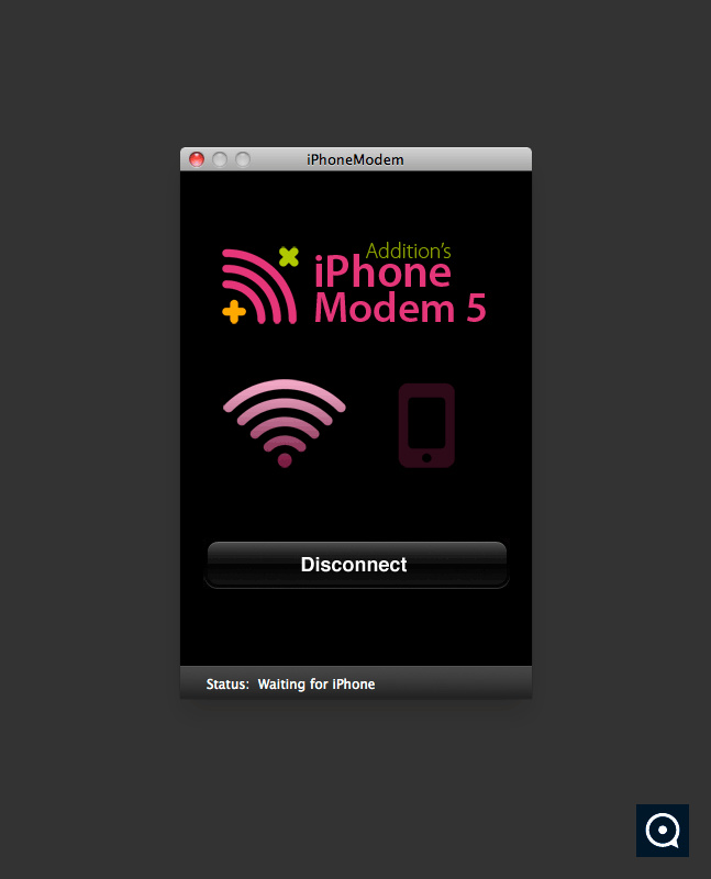 iPhoneModem 5.1 : WiFi network created