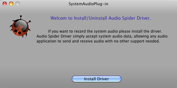 Audio Spider 1.0 : Main window