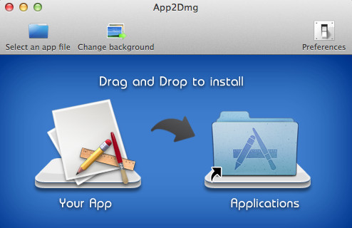 App2Dmg 1.5 : Main window