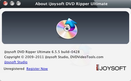 iJoysoft DVD Ripper Ultimate 6.5 : About window