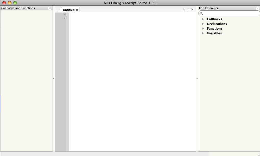 Nils Liberg's KScript Editor 1.5 : Main window