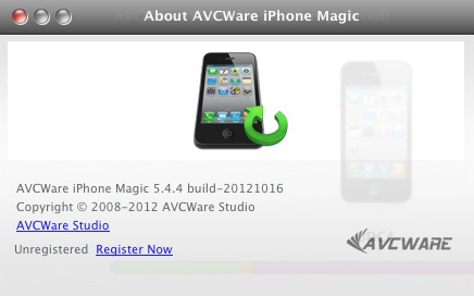 AVCWare iPhone Magic 5.4 : About window