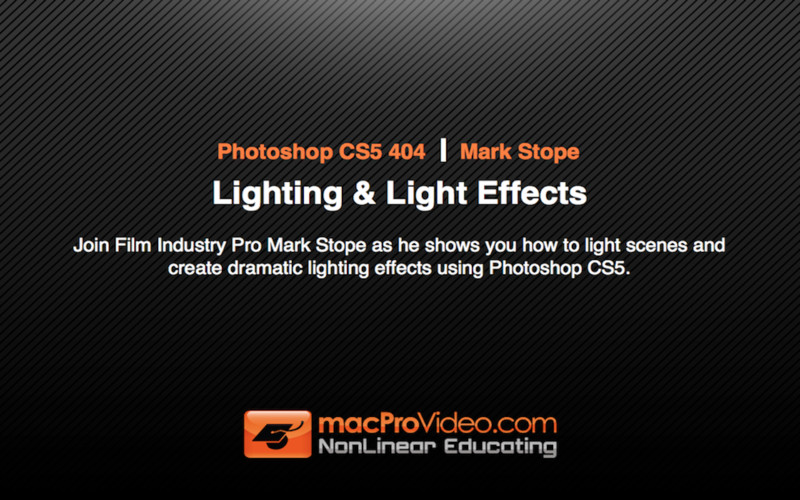 Course For Photoshop CS5 404 - Lighting & Light Effects 1.0 : Main window