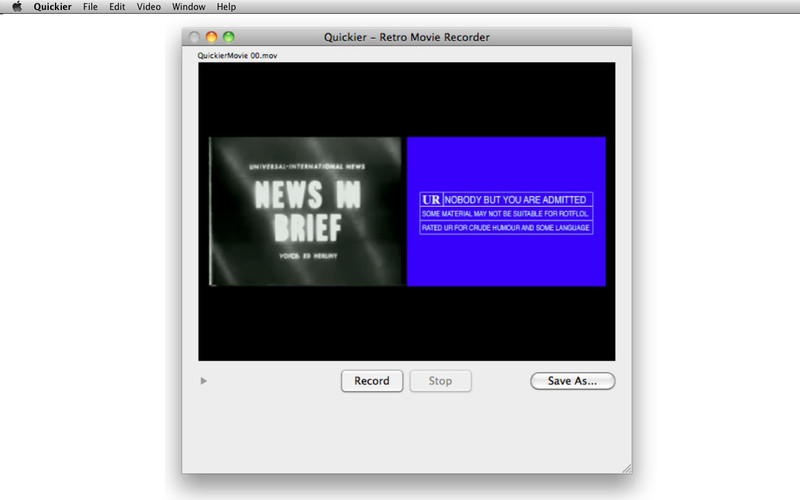 Quickier - Retro Webcam Movie Recorder 1.6 : Quickier - Retro Webcam Movie Recorder screenshot