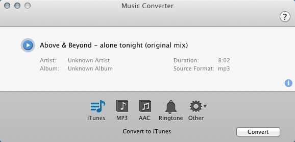 Music Converter 1.5 : Main Window