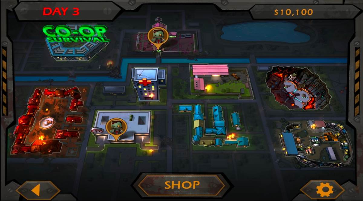Call of Mini - Zombies 1.0 : Map selection