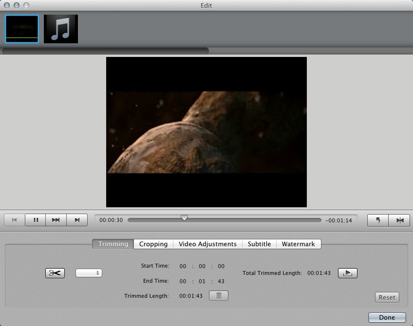 Aimersoft Total Media Converter 3.6 : Editing Video