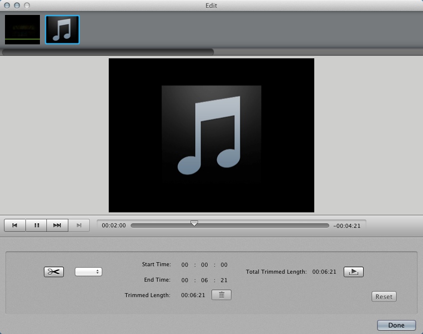 Aimersoft Total Media Converter 3.6 : Editing Song