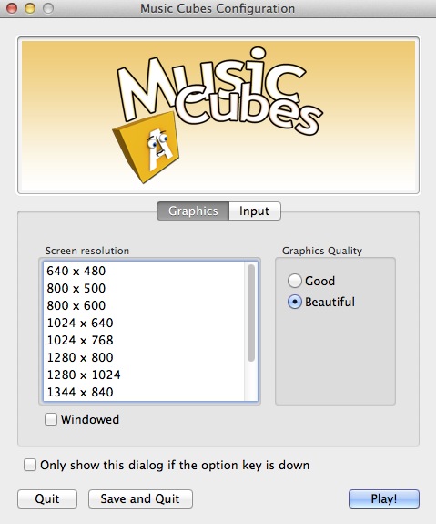 Music Cubes 1.4 : Configuration