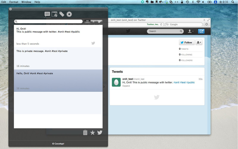 Onit - Quick and "Private" Twitter Client 1.0 : Onit - Quick and "Private" Twitter Client screenshot