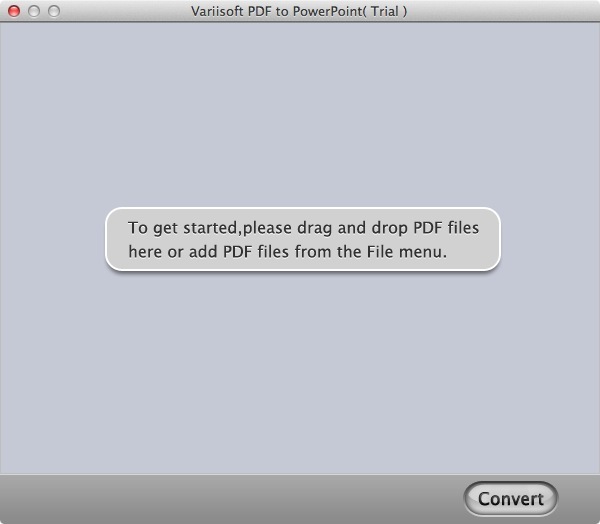 PDF to PowerPoint 3.6 : Main Window